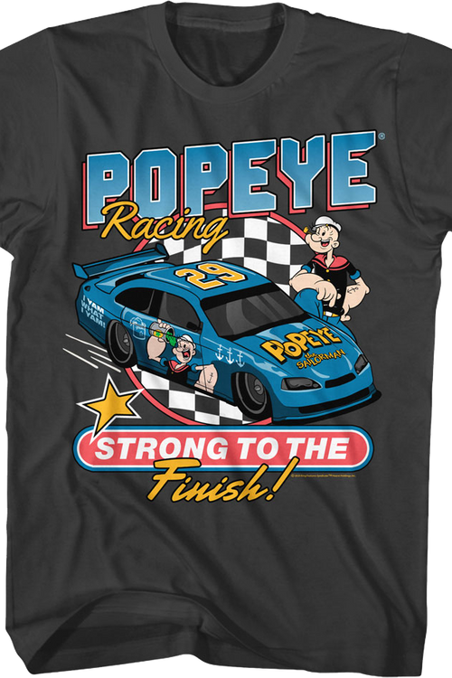 Strong To The Finish Racing Popeye T-Shirt