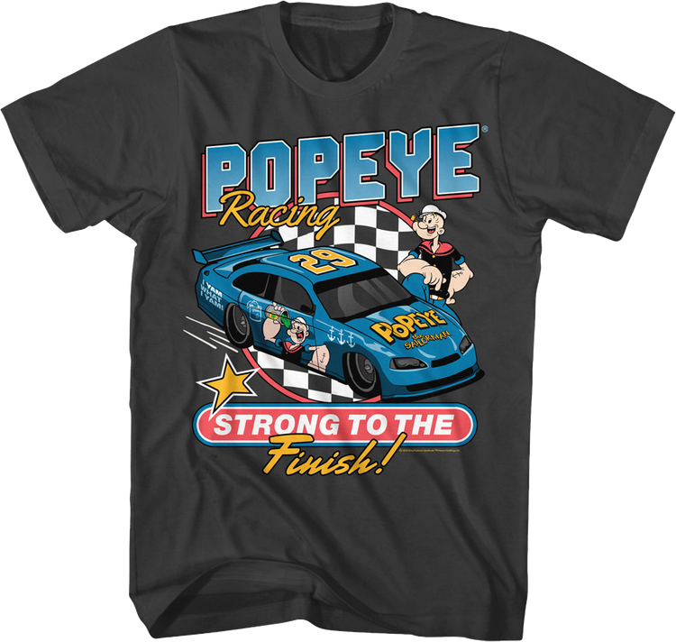 Strong To The Finish Racing Popeye T-Shirt