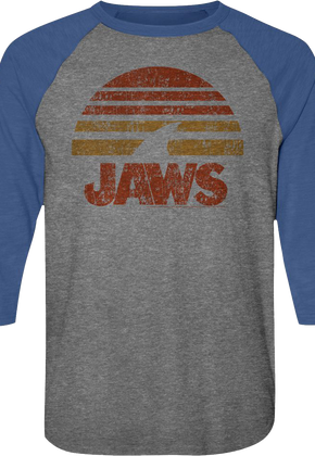 Sunset Fin Jaws Raglan Baseball Shirt
