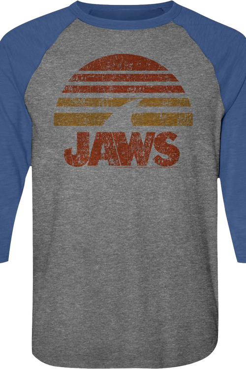 Sunset Fin Jaws Raglan Baseball Shirt