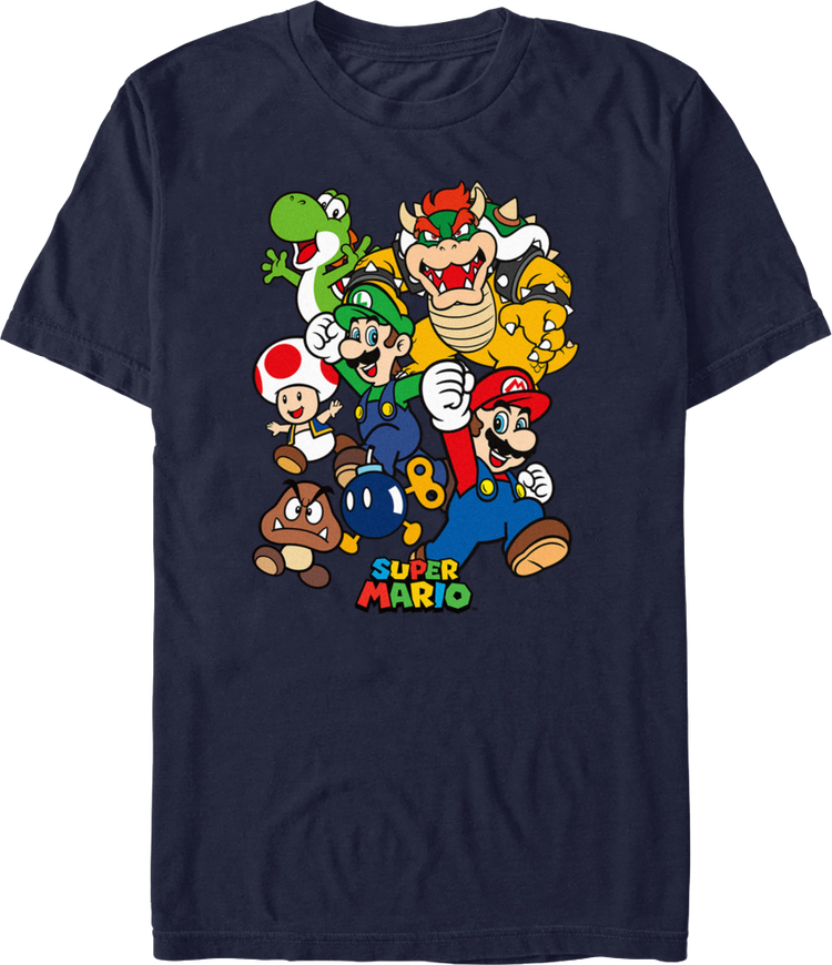 Super Mario Bros. Character Collage Nintendo T-Shirt