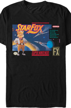 Super Nintendo Box Art Star Fox T-Shirt