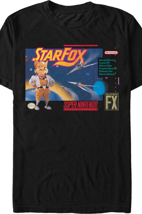 Super Nintendo Box Art Star Fox T-Shirt
