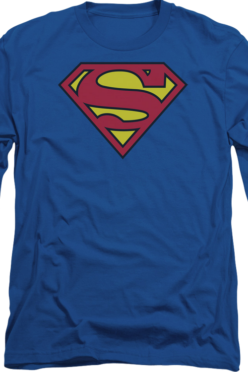 Superman Classic Logo DC Comics Long Sleeve Shirt