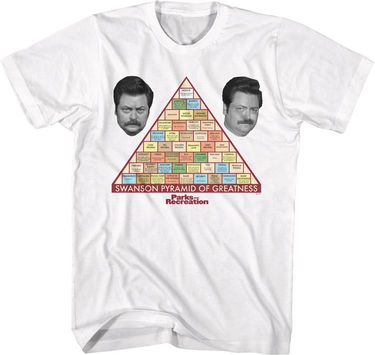 Swanson Pyramid of Greatness Parks and Recreation T-Shirt