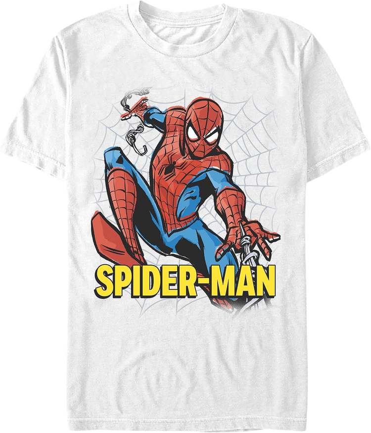 Swinging Illustration Spider-Man Marvel Comics T-Shirt