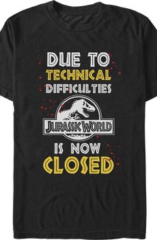 Technical Difficulties Jurassic Park T-Shirt