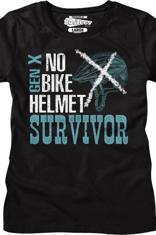 Womens No Bike Helmet Survivor Shirt
