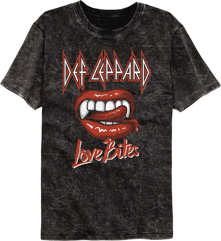 Teeth Love Bites Def Leppard Mineral Wash T-Shirt