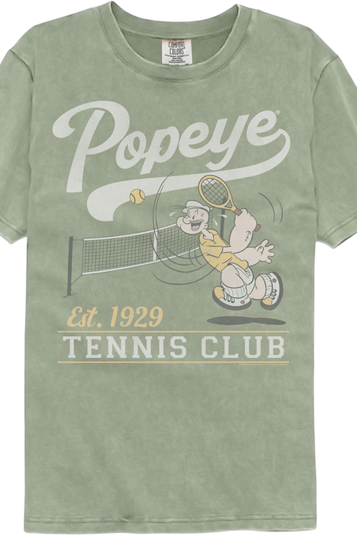 Tennis Club Popeye Comfort Colors Brand T-Shirt
