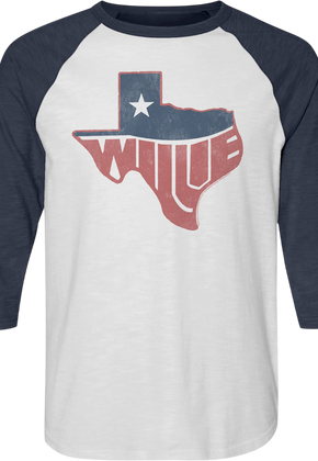 Texas Willie Nelson Raglan Baseball Shirt