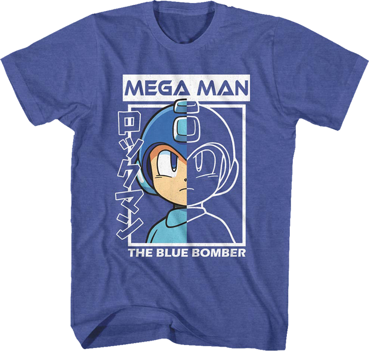 The Blue Bomber Outline Mega Man T-Shirt