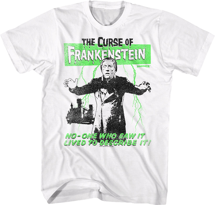 The Curse Of Frankenstein Hammer Films T-Shirt