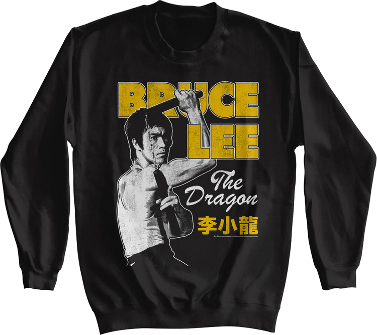 The Dragon Nunchucks Pose Bruce Lee Sweatshirt