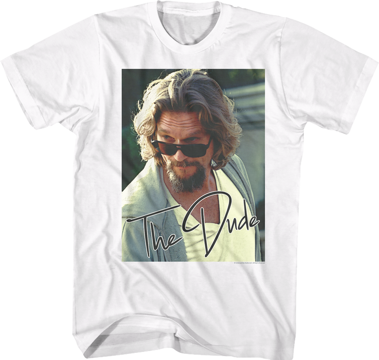 The Dude Autograph Big Lebowski T-Shirt