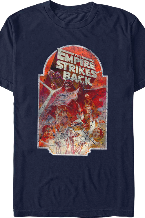 The Empire Strikes Back Distressed Poster Star Wars T-Shirt