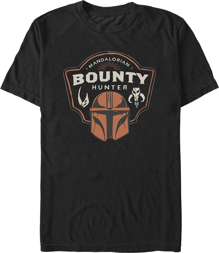 The Mandalorian And Grogu Bounty Hunter Shield Star Wars T-Shirt
