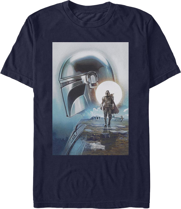 The Mandalorian And Grogu Collage Poster Star Wars T-Shirt