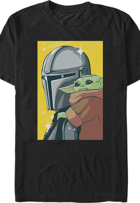 The Mandalorian And Grogu Illustration Star Wars T-Shirt
