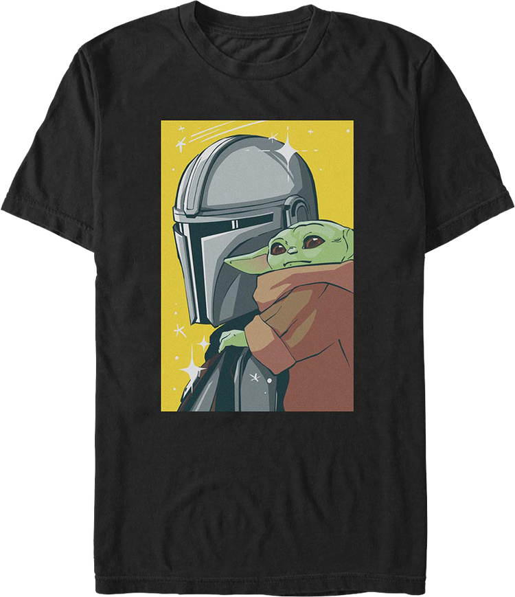 The Mandalorian And Grogu Illustration Star Wars T-Shirt