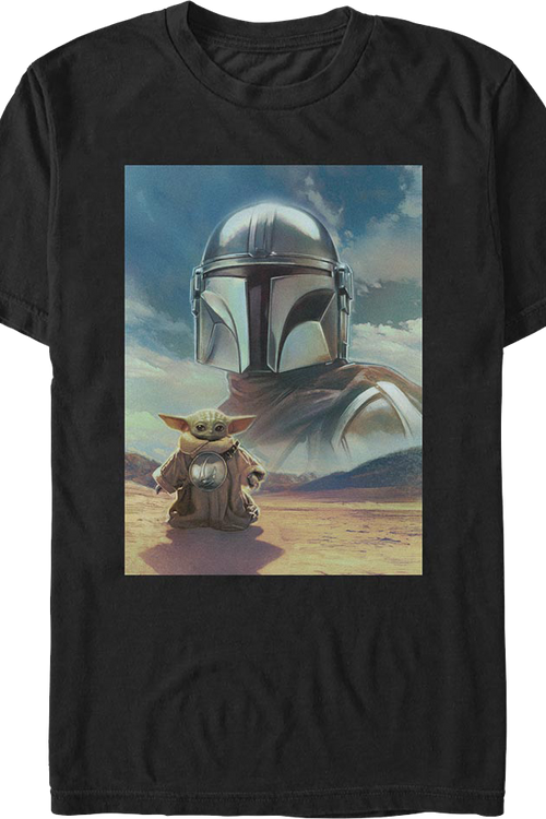 The Mandalorian And Grogu Poster Star Wars T-Shirt