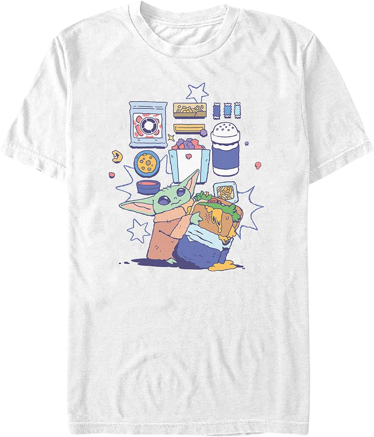 The Mandalorian And Grogu Snack Time Illustration Star Wars T-Shirt