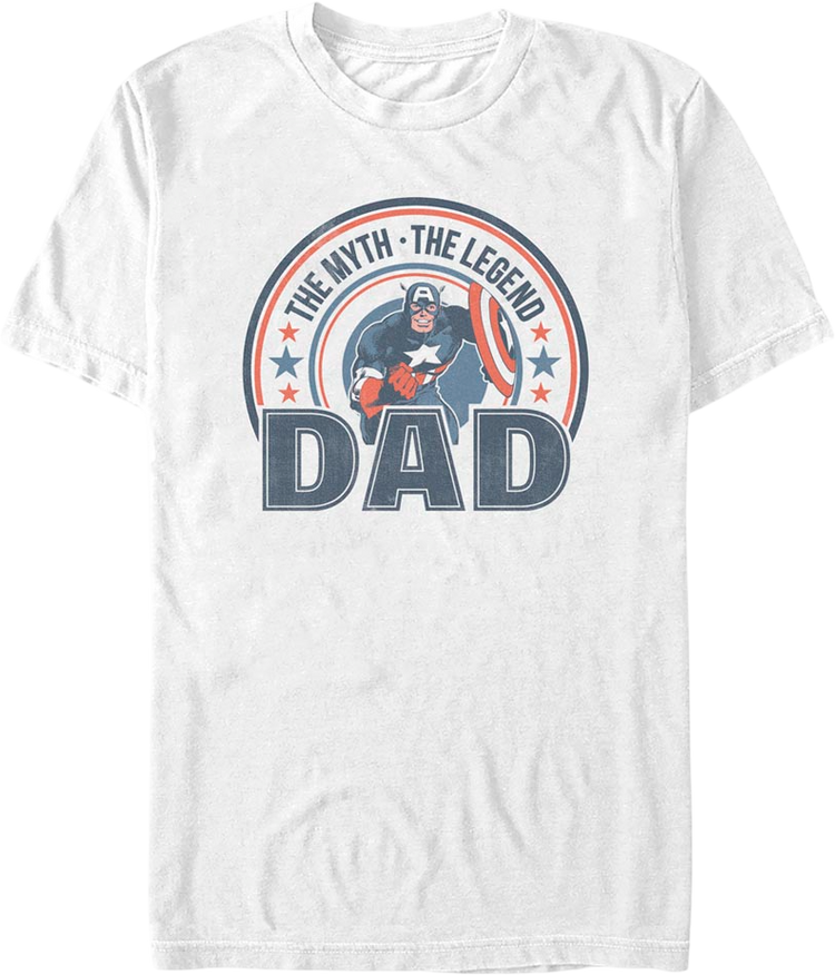 The Myth The Legend Dad Captain America Marvel Comics T-Shirt
