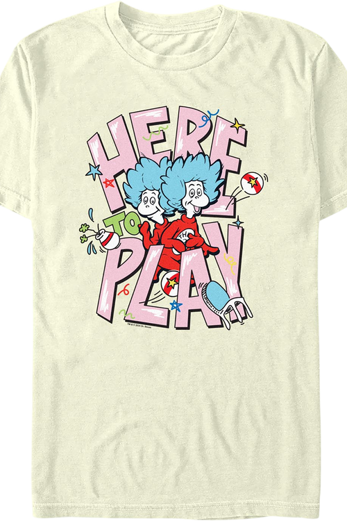 Thing 1 & Thing 2 Here to Play Dr. Seuss T-Shirt