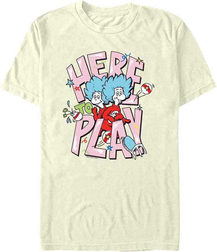 Thing 1 & Thing 2 Here to Play Dr. Seuss T-Shirt