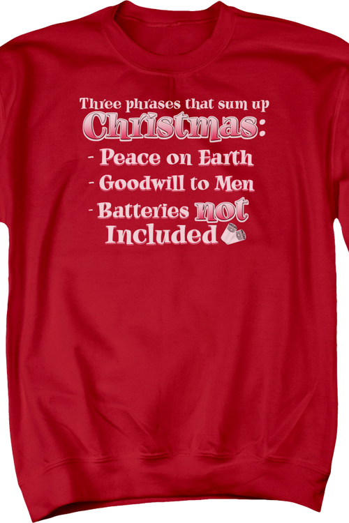 Three Phrases That Sum Up Christmas Sweatshirt