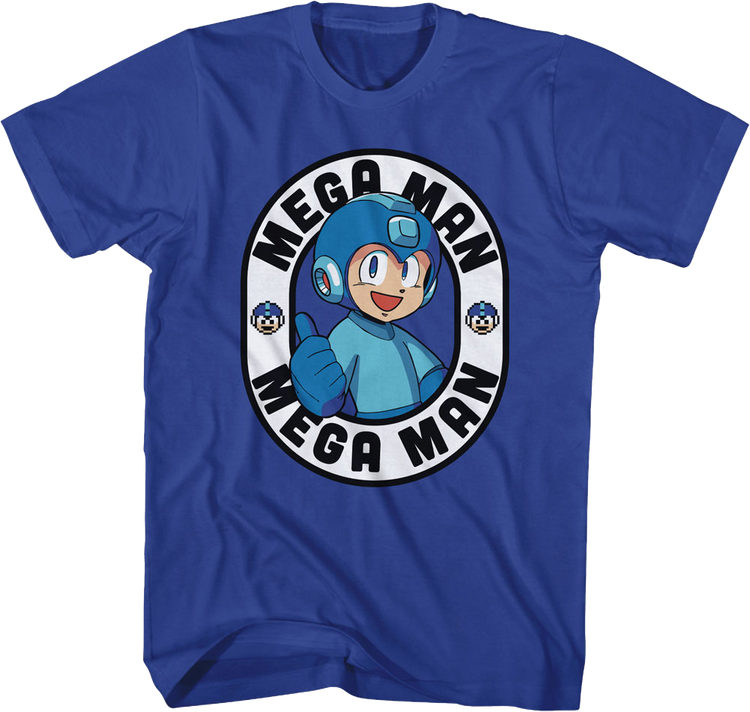 Thumbs Up Oval Mega Man T-Shirt