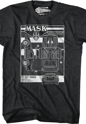 Retro Thunderhawk Schematic MASK T-Shirt