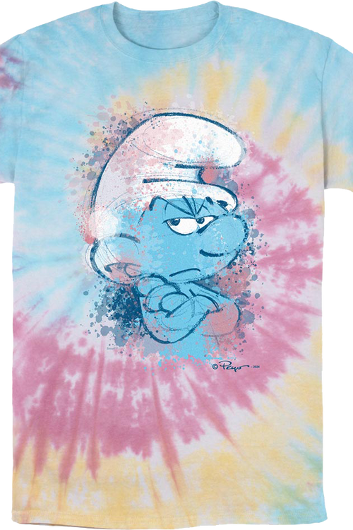 Tie Dye Grouchy Smurf T-Shirt