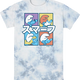Tie Dye Japanese Blocks Smurfs T-Shirt thumbnail