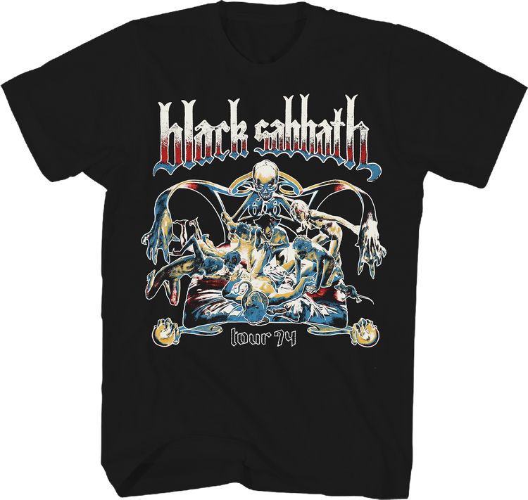 Front & Back US Tour '74 Black Sabbath T-Shirt