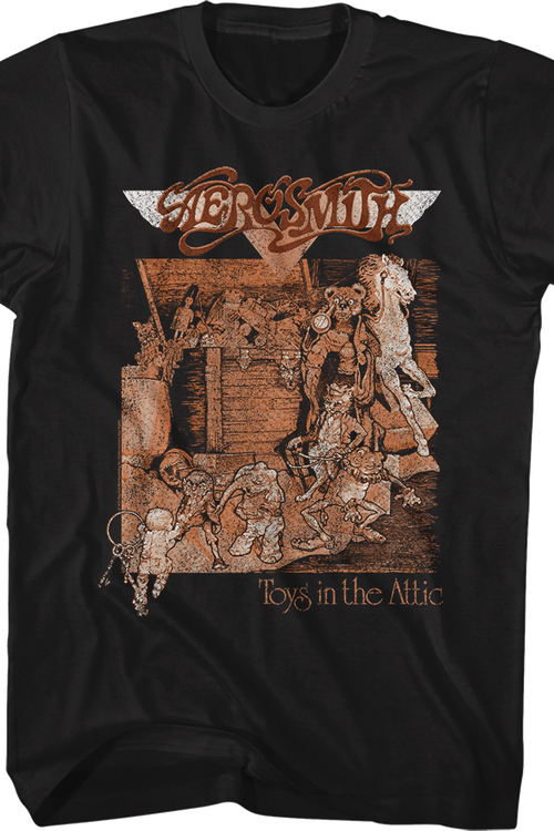 Toys In The Attic Cover & Track List Aerosmith T-Shirt