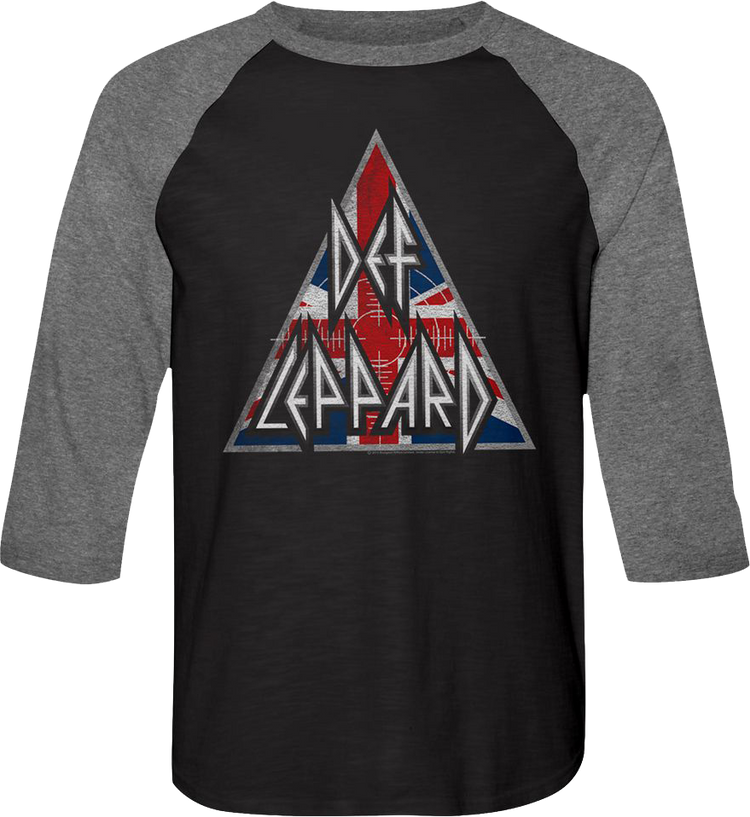 Triangle Def Leppard Raglan Baseball Shirt