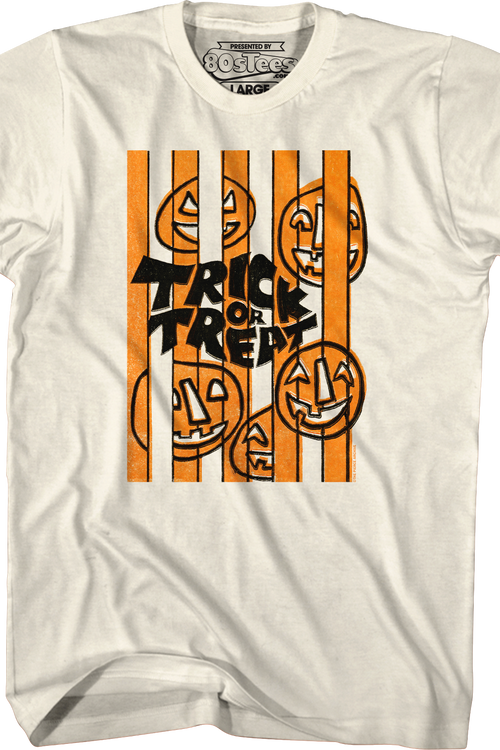 Trick Or Treat Jack-o'-Lantern Stripes T-Shirt