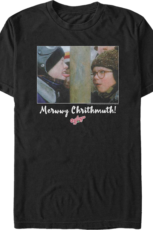 Triple Dog Dare Merwwy Chrithmuth Christmas Story T-Shirt