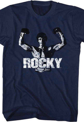 Arms Raised Victory Pose Rocky T-Shirt