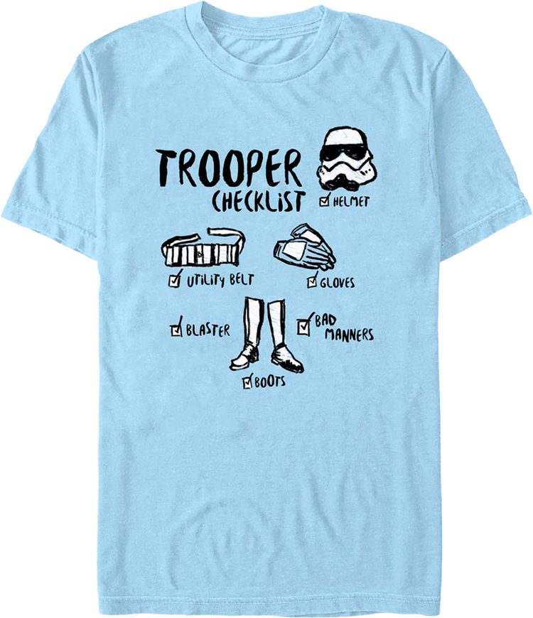 Trooper Checklist Star Wars T-Shirt