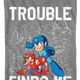 Trouble Finds Me Mega Man T-Shirt thumbnail