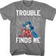 Trouble Finds Me Mega Man T-Shirt thumbnail