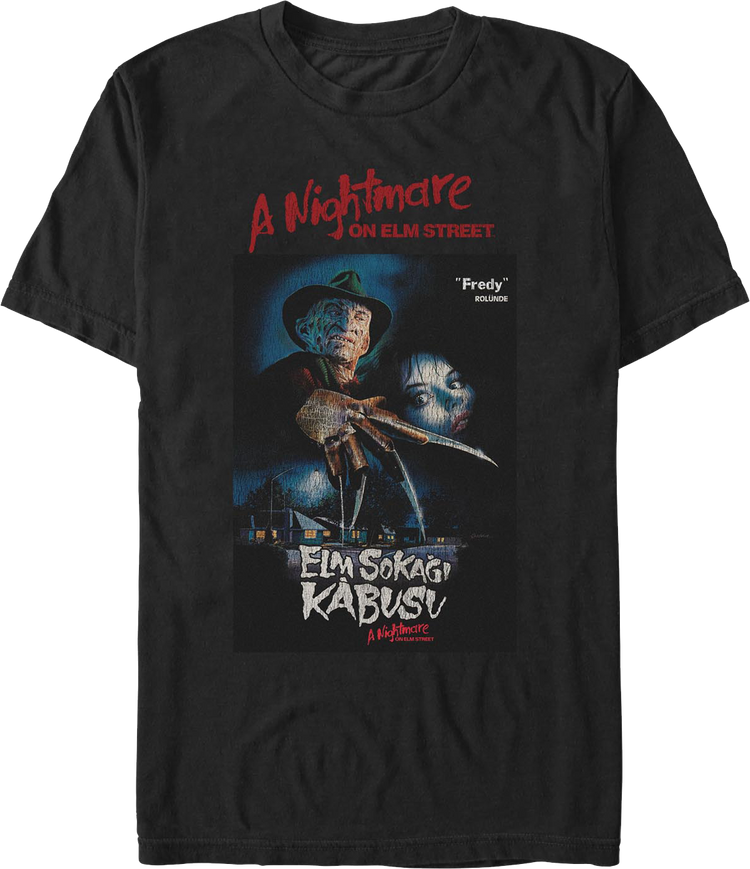 Turkish Poster Nightmare On Elm Street T-Shirt