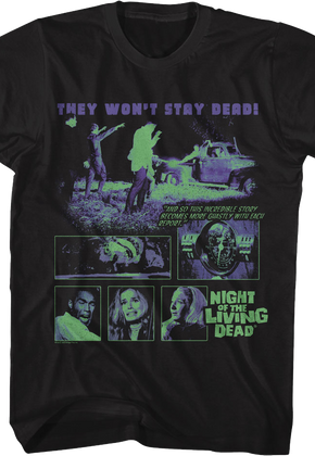 Two Tone Collage Night Of The Living Dead T-Shirt