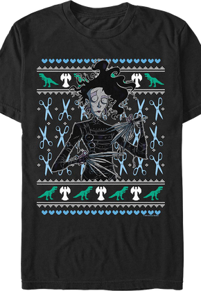 Ugly Christmas Sweater Design Edward Scissorhands T-Shirt
