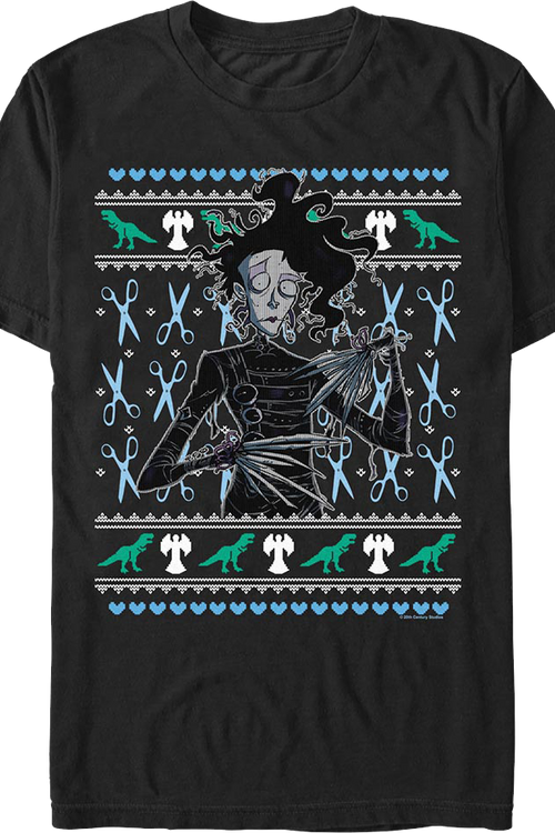 Ugly Christmas Sweater Design Edward Scissorhands T-Shirt