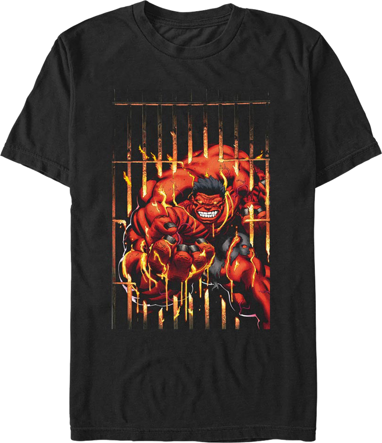 Uncaged Red Hulk Marvel Comics T-Shirt