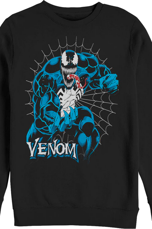 Venom Web Marvel Comics Sweatshirt