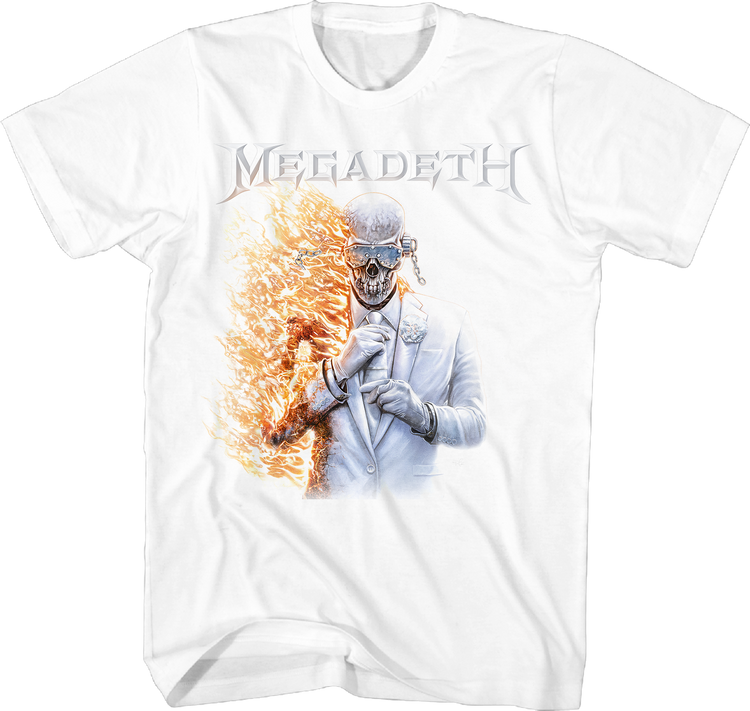 Vic Rattlehead Flames Megadeth T-Shirt